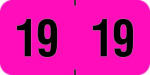 PMA Fluorescent - 2019 - Fluorescent Pink 1 1/2" x 3/4", 500/Roll
