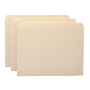 SMEAD: 11 Pt Manila Folders, Straight Cut Top Tab, Letter (Box of 100)