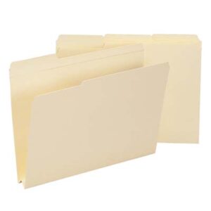 SMEAD: 14 Pt Expansion Manila Folders, 1/3 Cut Top Tab - Assorted Tab Positions, Letter (Box of 50)