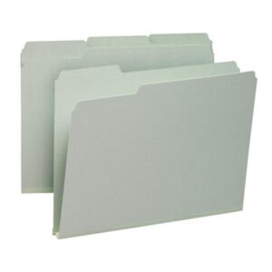 25 Pt Pressboard Folders, 1/3 Cut Assorted Top Tab, Letter, 1" Tyvek Exp.