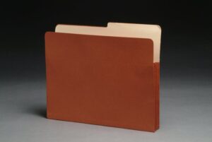 1/2 Cut Top Tab Expanding Files, Reinforced Gussets,  Letter, 3-1/2" Exp. (100)