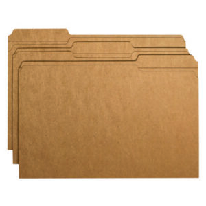 SMEAD: 11 Pt Kraft Folders, 1/3 Cut Top Tab - Assorted Tab Positions, Legal (Box of 100)