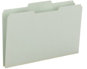 25 Pt Pressboard Folders, 1/3 Cut Assorted Top Tab, Legal, 1" Tyvek Exp.