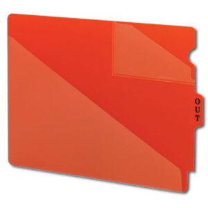 Outguides,   RED Vinyl, Shelf Style, Center Tab (50/Bx)