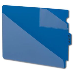 Outguides, BLUE Vinyl, Shelf Style, Center Tab (50/Bx)