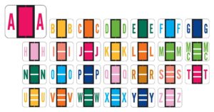 Tab 1283  Alpha Labels, Laminated, 1" x 1-1/4" - Roll of 500