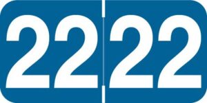 Ames -       2022 - Blue/White 1 1/2" x 3/4", 500/Roll