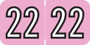Amerifile -       2022 - Pink/White 1 1/2" x 3/4", 500/Roll