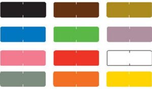 Barkley Compatible Solid Color Labels, Laminated Stock, 1/2" X 1-1/2" Individual Colors - Roll of 500