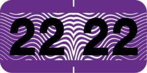 Control-O-Fax -       2022 - Purple/Black 1 1/2" x 3/4", 500/Roll