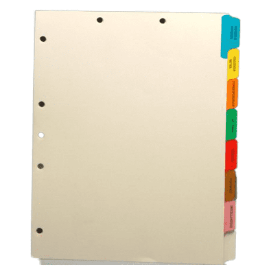 Custom Divider Tabs