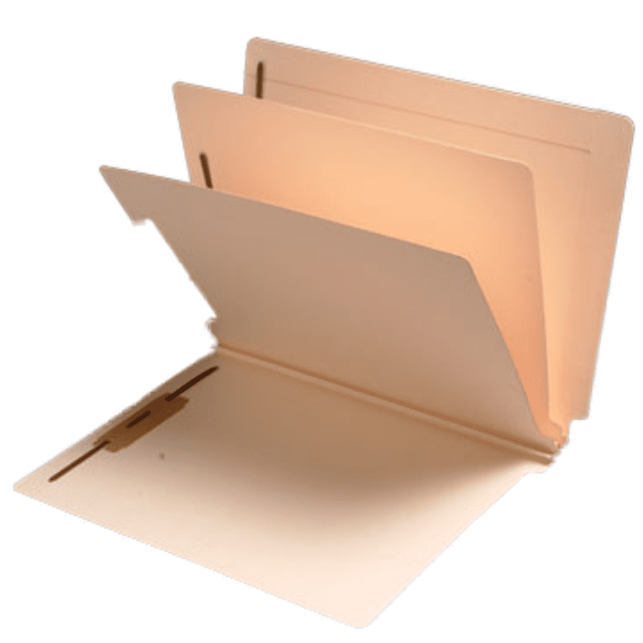 3. End Tab Manila Folders with Dividers