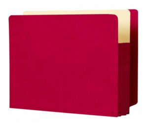 Color End Tab Expanding Files, Rip Proof Paper Gussets,  Letter, 1-3/4" Exp.  (100)