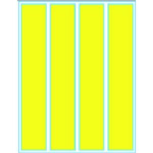 LabelsAnywhere Label Stock, X-Ray Jacket Labels for Inkjet Printers, (4) 1.875" x 10" Labels/Sheet - 50 Sheets/Pk