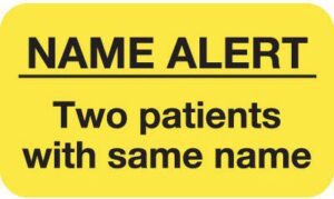 MAP1050 - NAME ALERT - Yellow, 1-1/2" X 7/8" (Roll of 250)