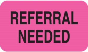 MAP1170 - REFERRAL NEEDED - Fl Pink, 1-1/2" X 7/8" (Roll of 250)