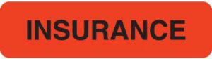 MAP119 - INSURANCE- Fl Red, 1-1/4" X 5/16" (Roll of 500)
