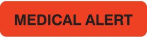 MAP164 - MEDICAL ALERT - Fl Red, 1-1/4" X 5/16" (Roll of 500)
