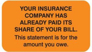 MAP2200 - YOUR INSURANCE COMPANY... - Fl Orange, 1-1/2" X 7/8" (Roll of 250)