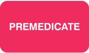 MAP2490 - PRE-MEDICATED - Fl Red, 1-1/2" X 7/8" (Roll of 250)
