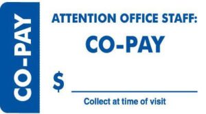 MAP3150 - CO-PAY - Blue, 3-1/4" X 1-3/4" (Roll of 250)