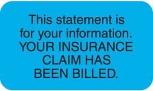 MAP3730 - CLAIM BILLED - Light Blue, 1-1/2" X 7/8" (Roll of 250)