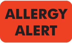 MAP4930 - Allergy Alert - Fl Red, 1-1/2" X 7/8" (Roll of 250)