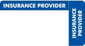 MAP5190 - INSURANCE PROVIDER - Blue, 3-1/4" X 1-3/4" (Roll of 250)