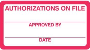 MAP6880 - HIPAA - 3-1/4"x 1-3/4" - Red (Roll of 250)