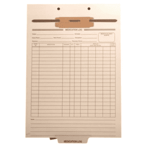 Preprinted Fileback Divider Sheets, Medication Log (Box of 100)