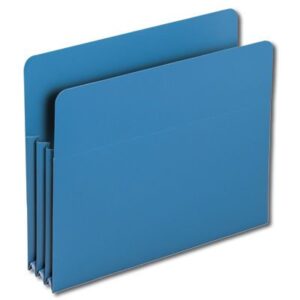 SMEAD Poly File Pockets (Colors), 3 1/2" Expansion, Straight Cut Tab, Letter Size (Box of 4)