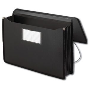 SMEAD Poly Premium Wallets (Colors), 5 1/4" Expansion, Flap and Elastic Cord Closure, Legal Size (Box of 12)