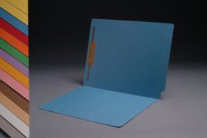 14 Pt Color Folders, Full Cut 2-Ply End Tab,  Letter Size, Fastener Pos. 5 (Box of 50)
