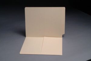 11 Pt Manila Folders, Full Cut End Tab, Letter Size, 1/2 Pocket Inside Front (Box of 50)