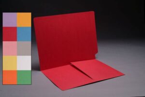 11 Pt Color Folders, Full Cut End Tab, Letter Size, 1/2 Pocket Inside Front (Box of 50)