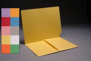 14 Pt Color Folders, Full Cut End Tab, Letter Size, 1/2 Pocket Inside Front (Box of 50)