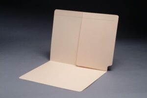 11 Pt Manila Folders, Full Cut End Tab, Letter Size, 1/2 Pocket Inside Back (Box of 50)