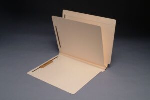 14 Pt Manila Classification Folders, 1 Divider, Fasteners Pos. 1 & 3 (25/Bx)
