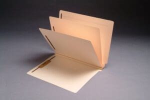 14 Pt Manila Classification Folders, 2 Dividers, Fasteners Pos. 1 & 3 (15/Bx)