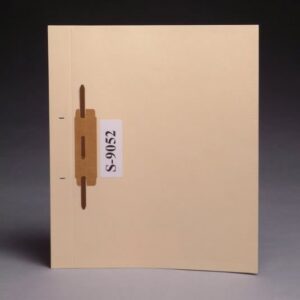 Fileback Dividers for Stick-On-Tabs, Side Hinged, Manila, 1 Fastener on Side (Box of 100)