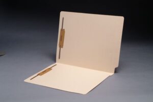 11 Pt Manila Folders, Clear Pocket, Letter Size, 2 Fasteners Pos. 1 & 3 (Box of 50)
