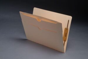 11 Pt Manila Folders, Full Cut End Tab, Letter Size, Double Pockets Outside Back, Fasteners Pos. 1 & 3 (Box of 50)