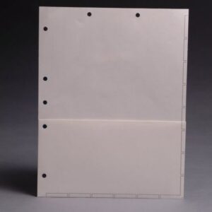 Chart Divider Sheets for Stick-On Tabs, White with 1/2 Pocket, 8 1/2: x 11" (Box of 50)