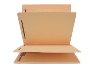 14 Pt Manila Classification Folders, Full Cut Top Tab, Letter, 2 Dividers (Box of 15)