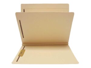 14 Pt Manila Classification Folders, Full Cut Top Tab, Letter, 1 Divider (Box of 25)