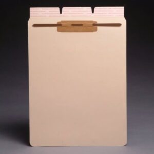 Self Adhesive Divider, End Flap, 2" Fastener on Top (Box of 100)