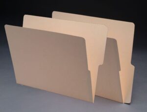11 pt Manila Folders, 1/2 Cut Assorted 2-Ply End Tab, Letter Size (Box of 100)