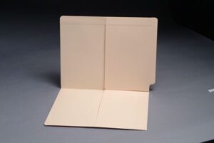 11 Pt Manila Folders, Full Cut End Tab, Letter Size, 1/2 Pocket Inside Front and Back (Box of 50)