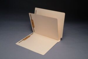 14 Pt Manila Classification Folders, 1 Divider, Fasteners Pos. 1 & 3 (40/Bx)