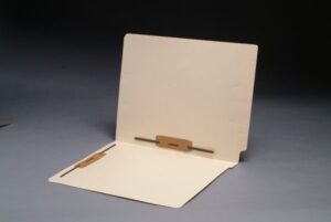 11 Pt Manila Folders, Reinforced Spine, Letter Size, 2 Fasteners Pos. 3 & 5 (Box of 50)